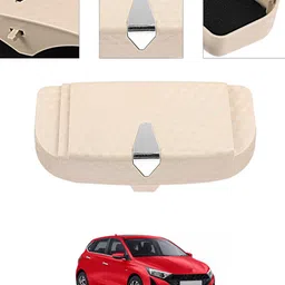 ayw Universal Multiuse Beige New Style Sunglass Holder For Car-145 White Car Sunglass Clip Holder image 1