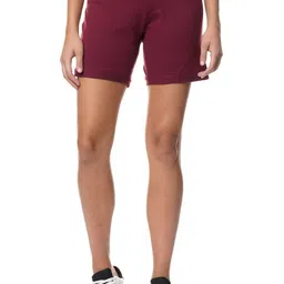 colortrait Solid Women Maroon Basic Shorts-picture-13