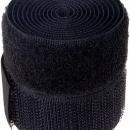 lucknow crafts 10 Mts LENGTH * 25 Mm Width ,velcro hoop & loop (BLACK) Sew-on Velcro-picture-33