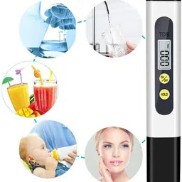 White Digital TDS Meter | Total dissolved solids meter | pen type tds temperature meter | tds meter for water testing best quality | Water purity tester meter Digital TDS Meter-image-0