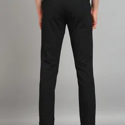 killer Men Slim Fit Dark Blue Lycra Blend Trousers image 4