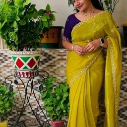 watay Embroidered Bollywood Georgette Saree-picture-17