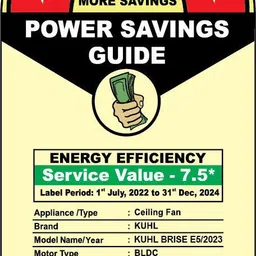 kuhl Brise E5 Stylish Power Saving with 1 Year Warranty BLDC Motor with Remote 1320 mm Ceiling Fan image 2