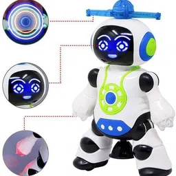 toyvala Dancing Robot With Music, 3D Flashing Lights,360° Rotation Toy Robot For Kids-AD image 5