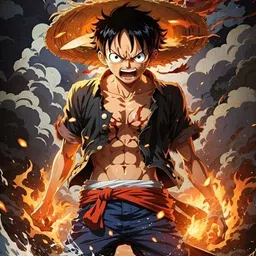 16.5 inch One piece Luffy Sticker Self Adhesive Sticker-image-36