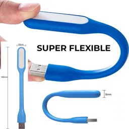 MOOZMOB UPGRADED VERSION 360 Degree Flexible Mini USB LED Light Night Light for Study Compatible with Laptop Power Bank Notebook Reading Lamp Eye Care (Pack of 10) Led Light image 2