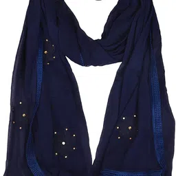 whiteheaven Chiffon Embroidered Dark Blue Women Dupatta-picture-24