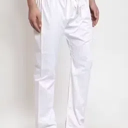 maimoda creation Comfortable Super Soft White Cotton Pajama for Pooja & Festival Wear Perfect Men Pyjama image 2
