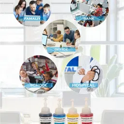 Smart Toner Cartridge T664 Ink Refill Black + Tri Color Combo Pack Ink Bottle image 4