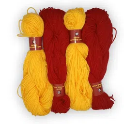 devki KNITTING YARN PACK OF 200GM. YARN RED COLOR & YELLOW COLOR, DM25.70.200-picture-23