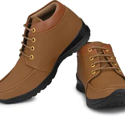 rising wolf Synthetic Leather Lightweight Boot for Daily Use | Mild Waterproof Protection Boots For Men image 4