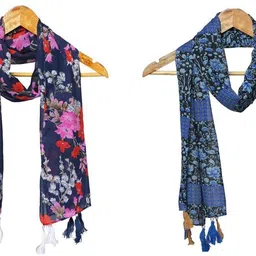 mss fashion Printed Chiffon Women Multicolor Stole, Scarf, Fancy Scarf-picture-41