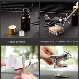 motopex Solar Powered Natural Aromatherapy Air Freshener Airplane Shaped Perfume Ornament Eliminates Bad Odors Perfect For Automobiles Offices & Homes Air Purifier image 5