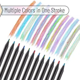 lifera Rainbow pencil pack of 12 pencils with sharpner Pencil image 3