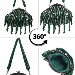 swisni Women Green Potli image 4