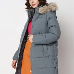 100% Polyester Solid Coat For Women-image-4