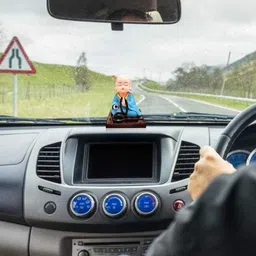 aperol design Plastic Buddha Monk Set | Feng Shui Lucky Showpiece for Car & Home Decor Decorative Showpiece - 10 cm image 4