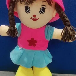 duggutoys Bright Pink Braided-Hair Soft Girl Plush Doll Toy Cute - 35 inch-picture-20