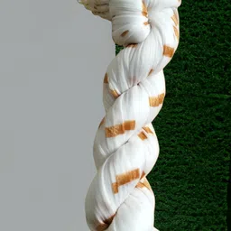 roundx Acrylic Printed White, Yellow Women Dupatta image 3