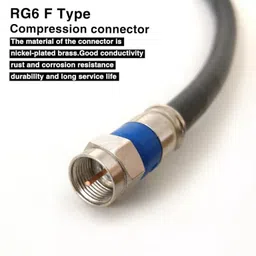 BALRAMA 20pcs Rg6 Compression F Type Straight STB Dish Antenna Coax DTH Cable Connector Network Interface Card image 3