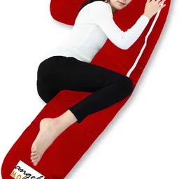 angel mommy L Shape Body Pillow/Lumber Pillow Microfibre Solid Pregnancy Pillow Pack of 1-picture-10
