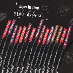 dazller Lip Liner Lined & Loaded - Lightweight Precise Matte Liners, In-Built Sharpener image 4