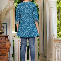 yash gallery Women Bandhani Pure Cotton A-line Kurta image 2