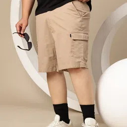 sztori Solid Men Brown Cargo Shorts-picture-10