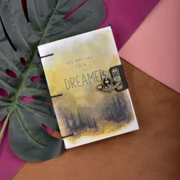 nizam handiicraft Handmade Dreamer Printed Cardboard Journal Diary with Buckle Lock A5 Diary Unrulled 200 Pages image 3