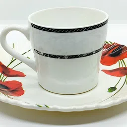 laserbot (SIZE-6.3" INCH) ROSE TEA Saucers, Servicing Cookies, Snacks, Fruits,Coffee Quarter Plate image 2