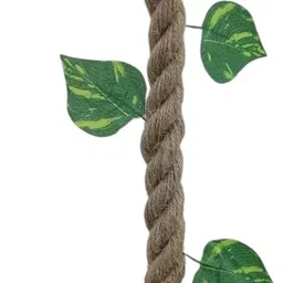 lumacraft Natural Jute Leaf Rope Light Without Bulb Pack of-4 Pendant Lamp Ceiling Lamp image 5