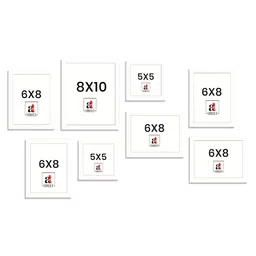 White Synthetic Wood (Set of 8) Photoframes by Art Street image 2