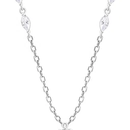 giva Sterling Silver Regal Radiance Necklace for Womens Cubic Zirconia Rhodium Plated Sterling Silver Necklace image 4