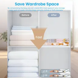 maycreate Vacuum Storage Bags 7Pcs for Clothes Quilts Bedding Shoes High Volume Storage Vacuum Bags image 4