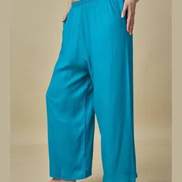 tanishqgarments Women Loose Fit Red Viscose Rayon Trousers image 2