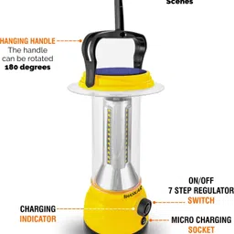eye bhaskar Hi Bright LED Rechargeable with Android Charger 6 hrs Lantern Emergency Light image 4