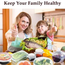 masox store Microwave Safe Silicone Stretch Lids reusable Flexible Covers for Bowls,Cans K7 2.6 inch, 3.8 inch, 4.5 inch, 5.7 inch, 6.5 inch, 8.3 inch Lid Set, Pack of 6 image 4