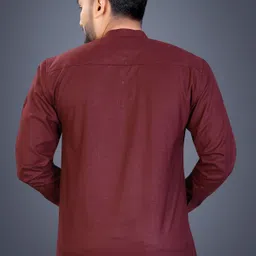 nofilter Men Solid Pure Cotton Straight Kurta image 4