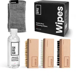 SHOEGR Ultimate Sneaker Cleaning Kit & Sneaker Cleaning Wipes (Pack of 15) Shoe Care Kit-picture-20