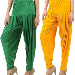 mk trendy fashions Viscose Rayon Solid Patiala image 3