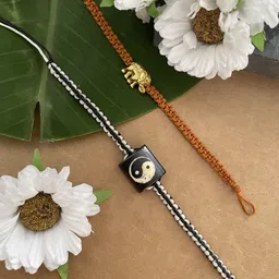 digital dress room Bhaiya Bhabhi 13RAK-486-487-2 Assorted Rakhi Set-picture-16