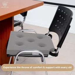my armor HR Foam Seat Cushion: Square, Velcro Fit, Soft & Comfortable for Chair Sitting Foam Stripes Chair Pad Pack of 1 image 4