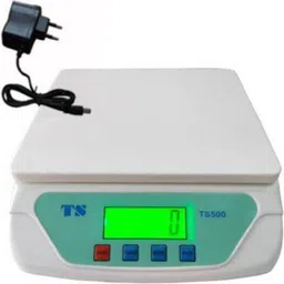 MSNL TS500 0-25 KG DIGITAL WEIGHING SCALE KITCHEN SCALE MEASURES 1G - 25000G AC / DC GIFT 25KG ELECTRONIC SCALE With Parts / PCs Counting Weighing Scale (White) Weighing Scale image 1