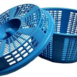 skylii Round Plastic Basket With Lid Storage basket Fruit & Vegetable Basket Pack of 4 Plastic Fruit & Vegetable Basket image 2