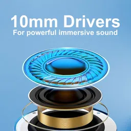 onbiz 5HRS Battery, Fast Charge,Tech,ENx Tech,Transparent LID, v5.3 Bluetooth Earbuds Bluetooth Headset image 3