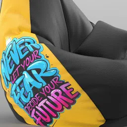 comfybean 4XL Premium, Designer - Epic Vibes Theme-Decide Your Future - Printed Teardrop Bean BagWith Bean Filling image 3