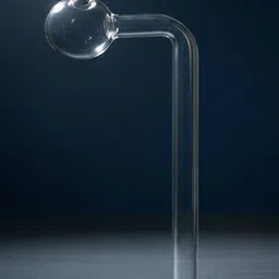 wishingbell natural 6 inch Bend Glass Oil Burner Pipe Transparent (Pack of 4) Borosilicate Glass Inside Fitting Hookah Mouth Tip image 2