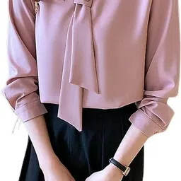 newlookas Casual Regular Sleeves Solid Women Pink Top-picture-17