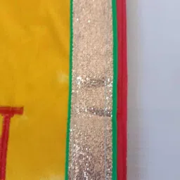 nandani enterprises Satin Blend Embroidered, Printed, Solid Yellow Men Dupatta image 3