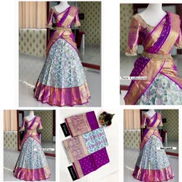 oasis Self Design Semi Stitched Lehenga Choli image 3